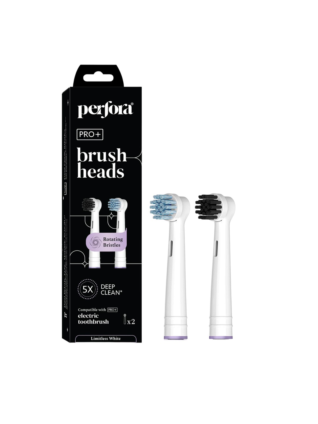 

Perfora Set Of 2 Replacement Brush Head For Oscillating Electric Toothbrush - White