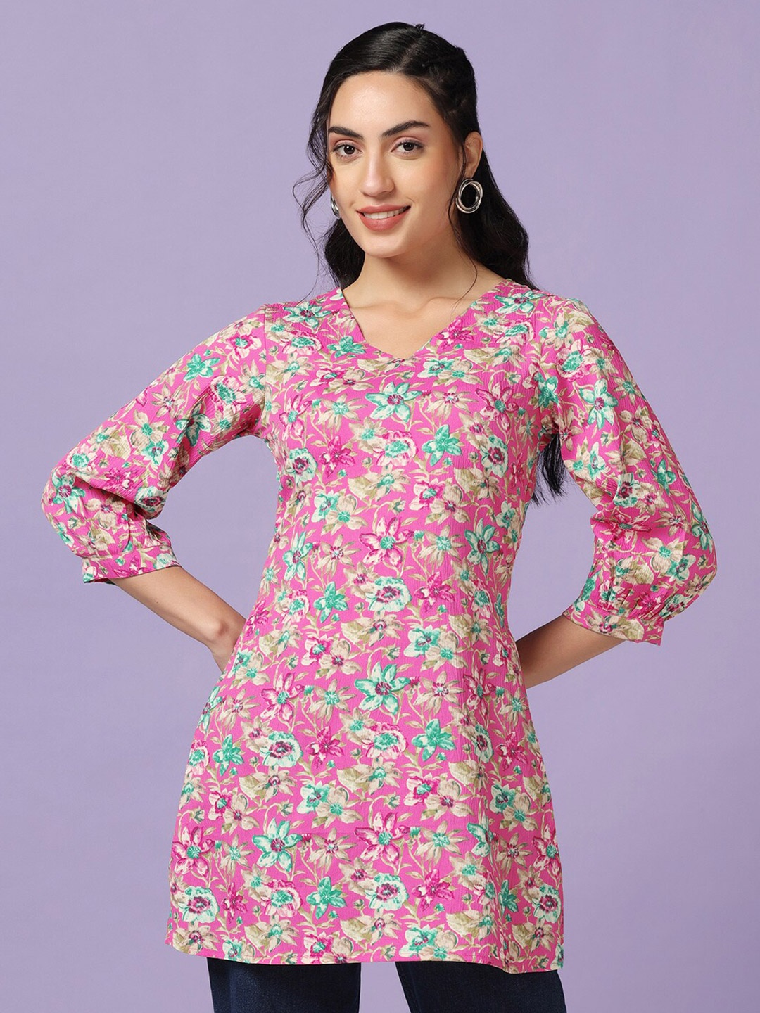 

FASHION DREAM Floral Print Top, Pink