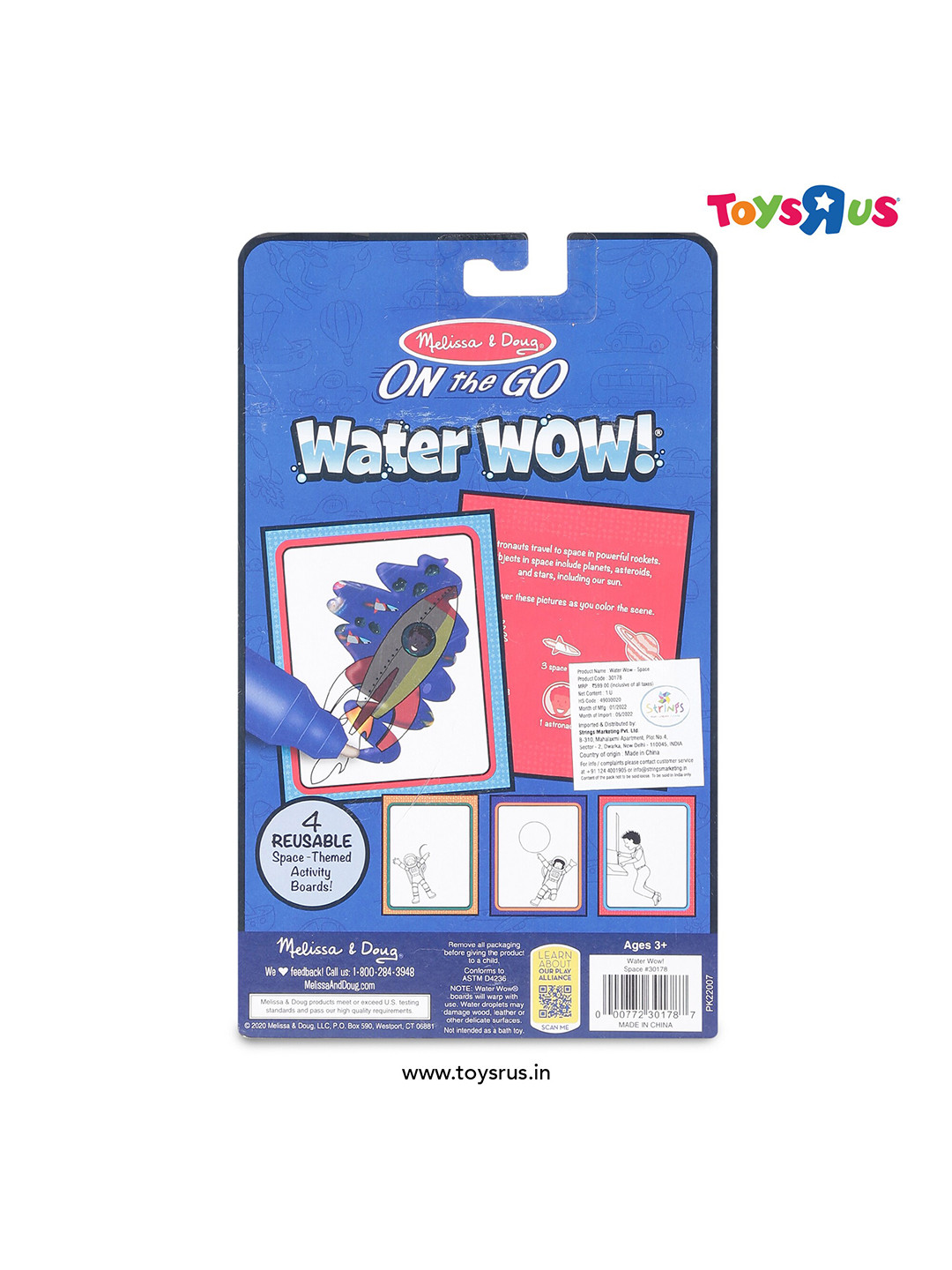 

Melissa & Doug Kids Water Wow Space Colouring Book, Blue