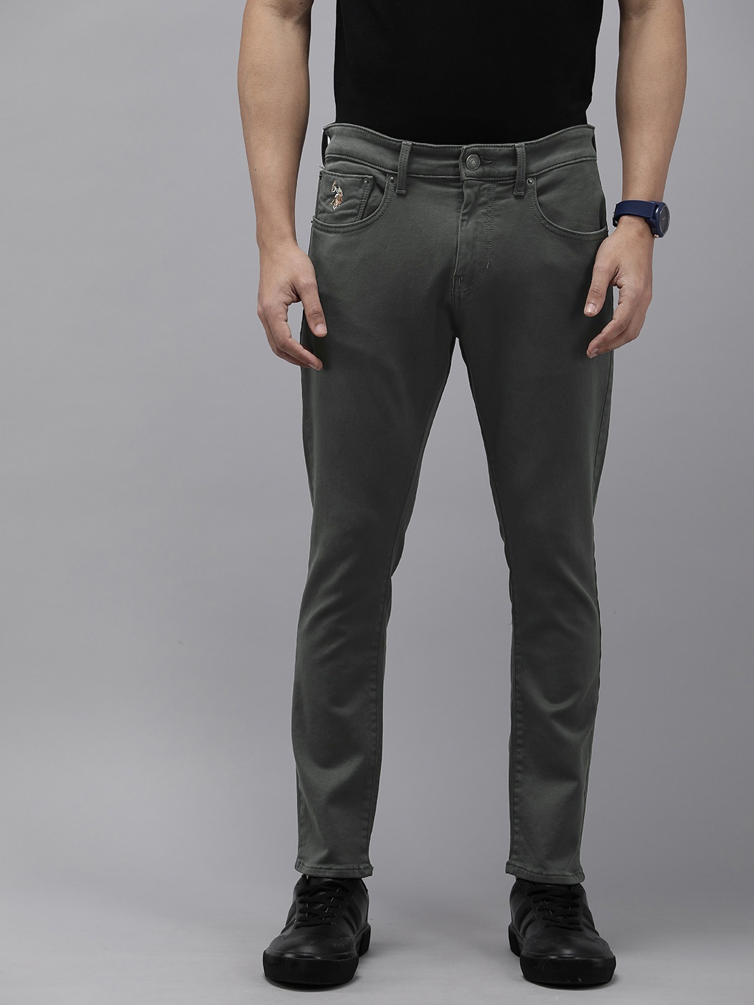 

U.S. Polo Assn. Denim Co. Men Slim Fit Stretchable Jeans, Olive