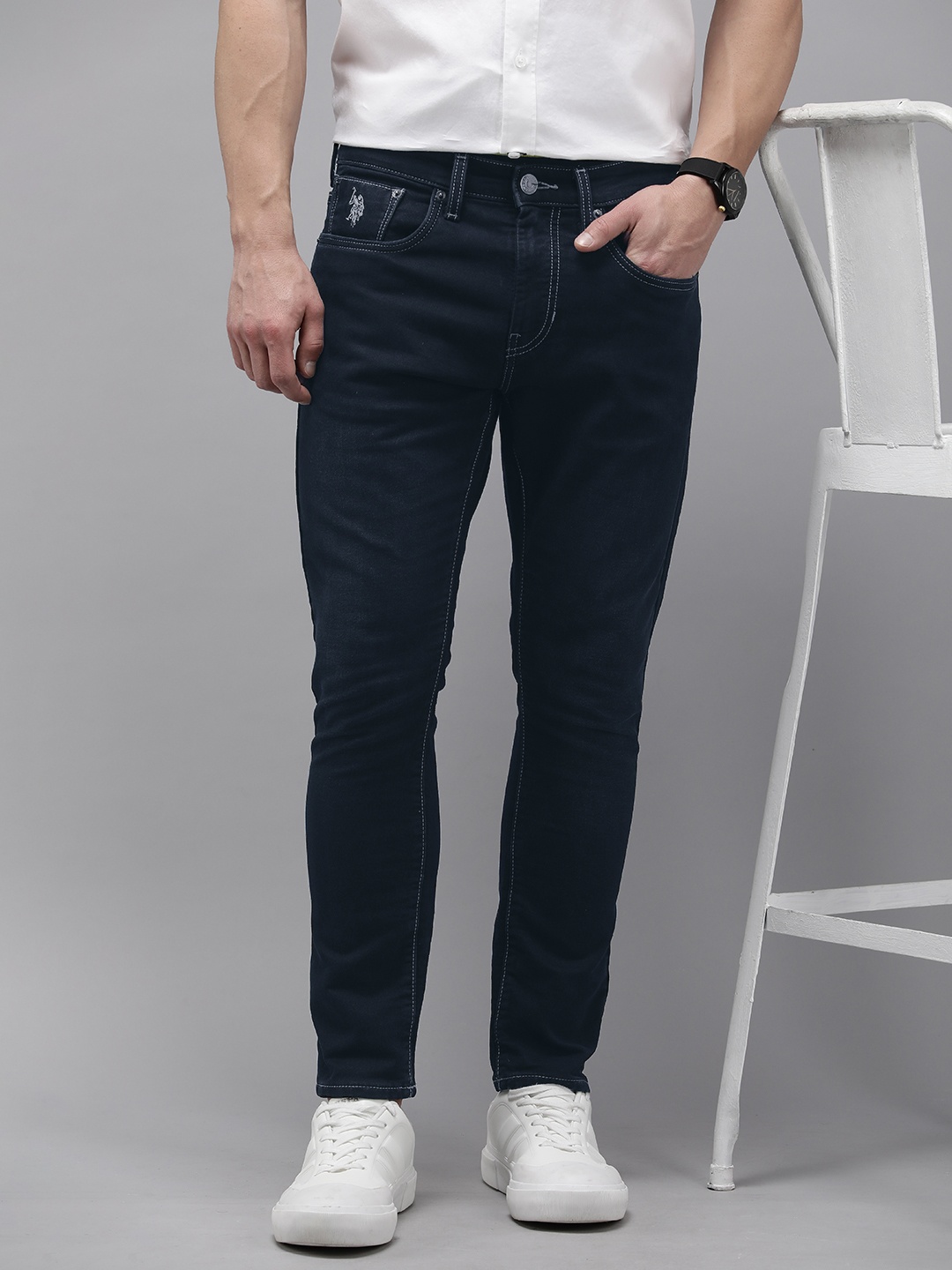 

U.S. Polo Assn. Denim Co. Men Slim Fit Stretchable Jeans, Blue