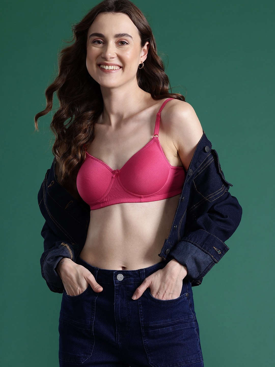 

DressBerry Rapid-Dry Full Coverage Lightly Padded Bra 1286, Pink