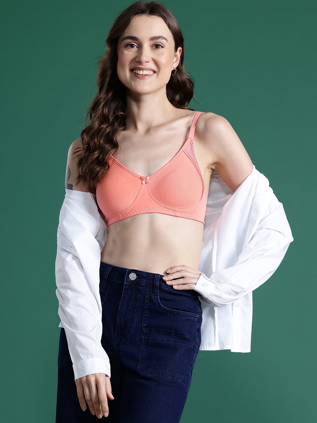 

DressBerry Rapid-Dry Full Coverage Bra 1260, Peach