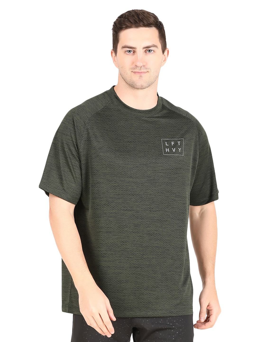 

REDESIGN Raglan Sleeves Rapid-Dry Technology Oversized Boxy Fit T-shirt, Green