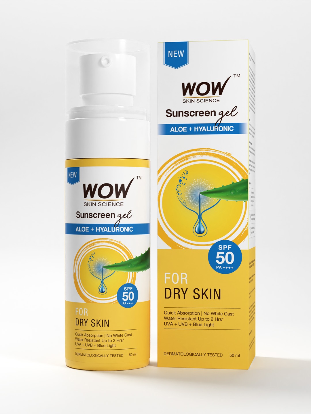 

WOW SKIN SCIENCE Sunscreen Gel For Dry Skin SPF 55 PA++++ - 50ml, Transparent