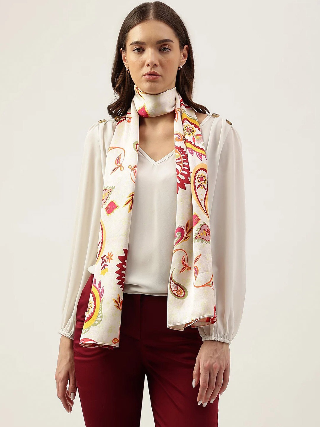 

Marks & Spencer Ethnic Motifs Printed Scarf, White