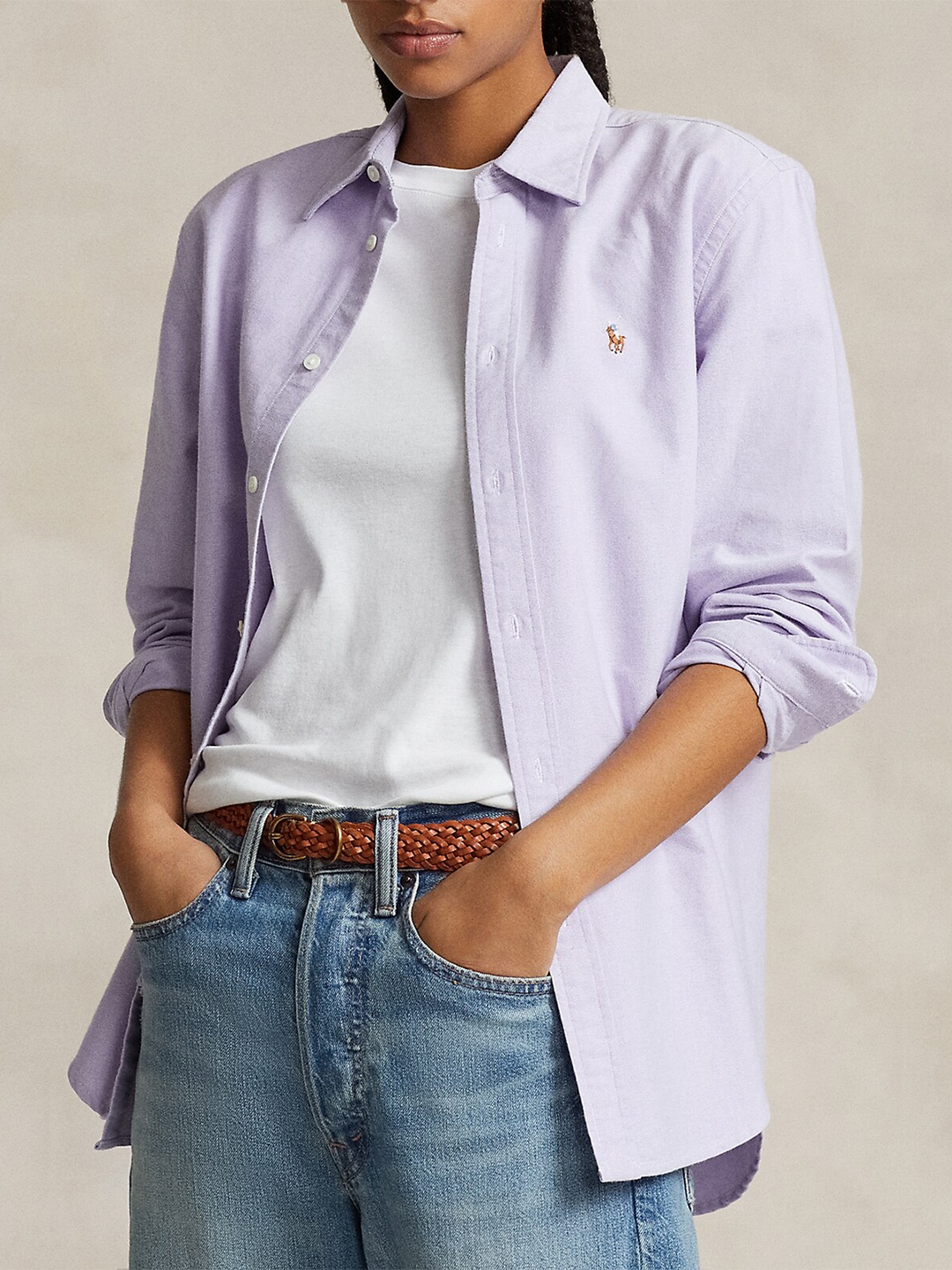 

Polo Ralph Lauren Relaxed Cotton Oxford Casual Shirt, Purple