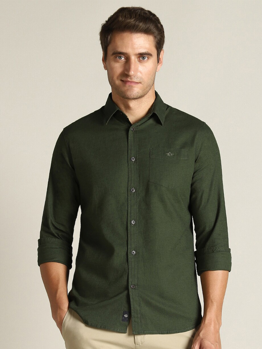 

Dockers Men Solid Classic Fit Shirt, Green