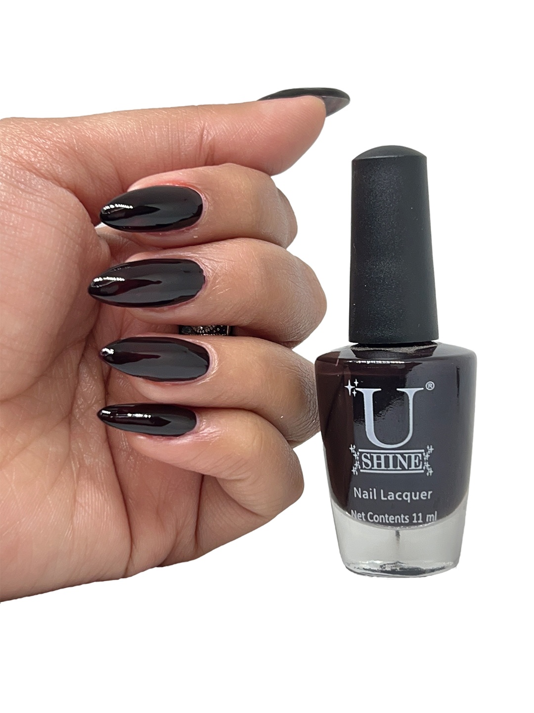 

U Shine Long-Lasting & Quick-Dry Nail Lacquer 11ml - Darkside, Black