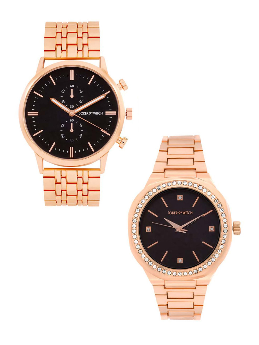

JOKER & WITCH Unisex Dial & Straps Analogue Watch, Rose gold