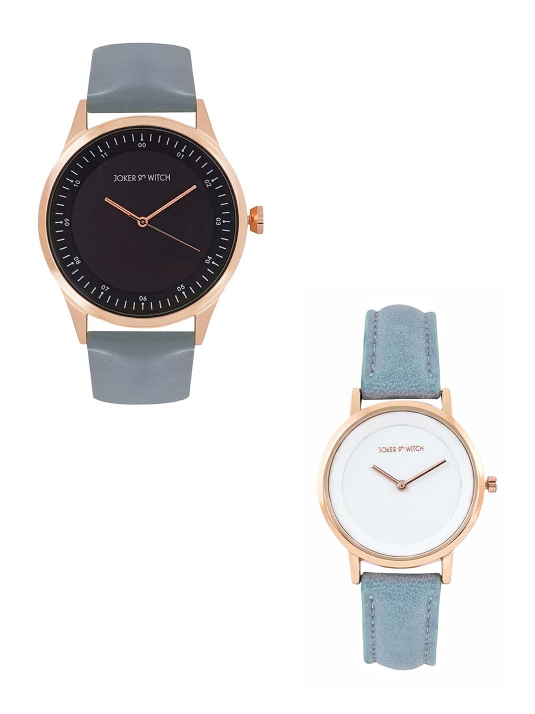 

JOKER & WITCH Set Of 2 His and Her Analogue Watches JWJCW419, Blue