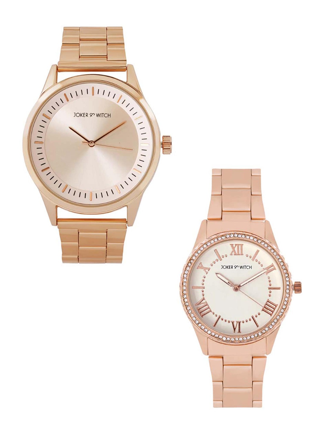 

JOKER & WITCH Unisex Marianne & Connel His and Her Watches JWJCW439, Rose gold