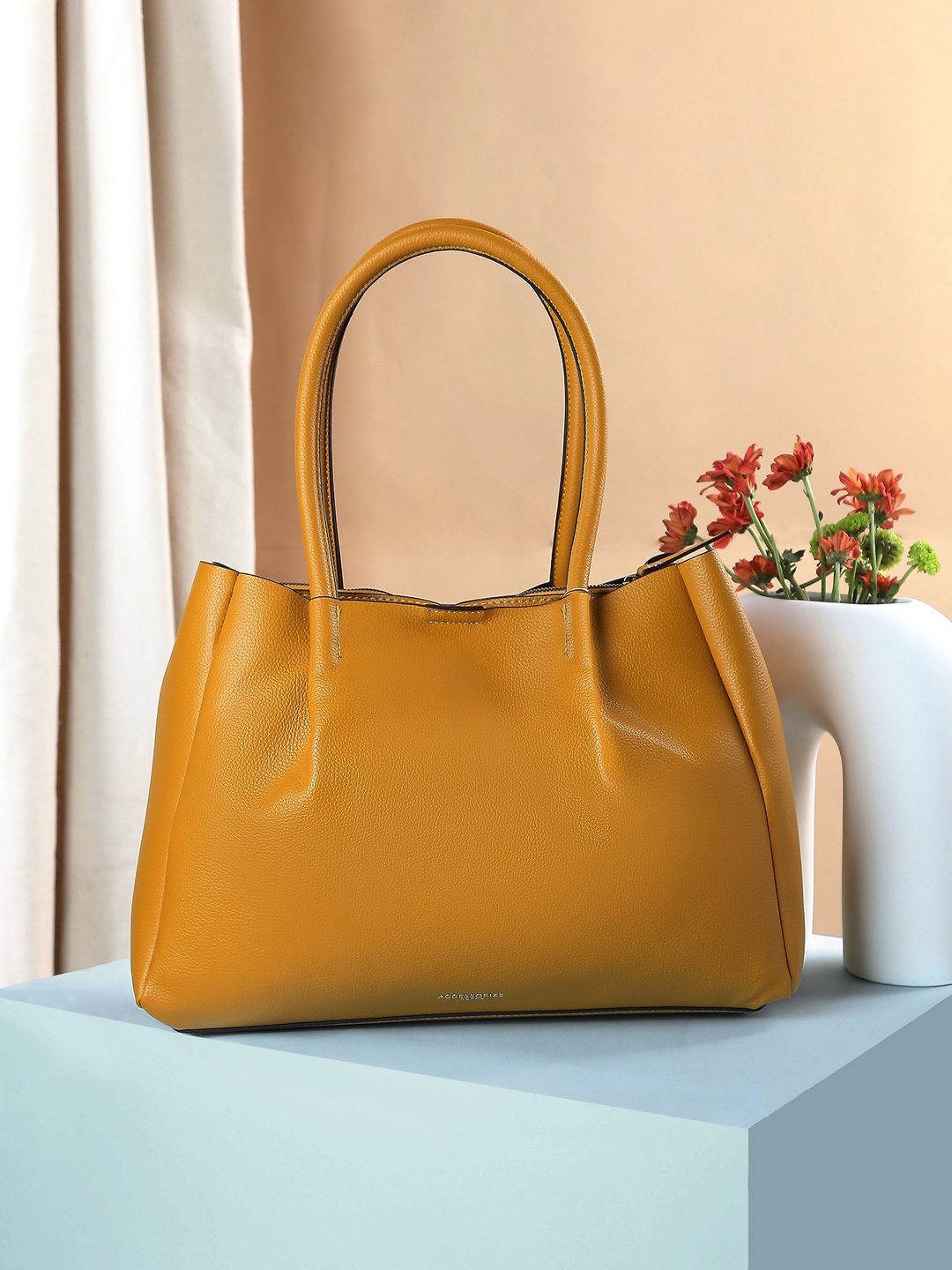 

Accessorize London Soft Shoulder Bag, Yellow