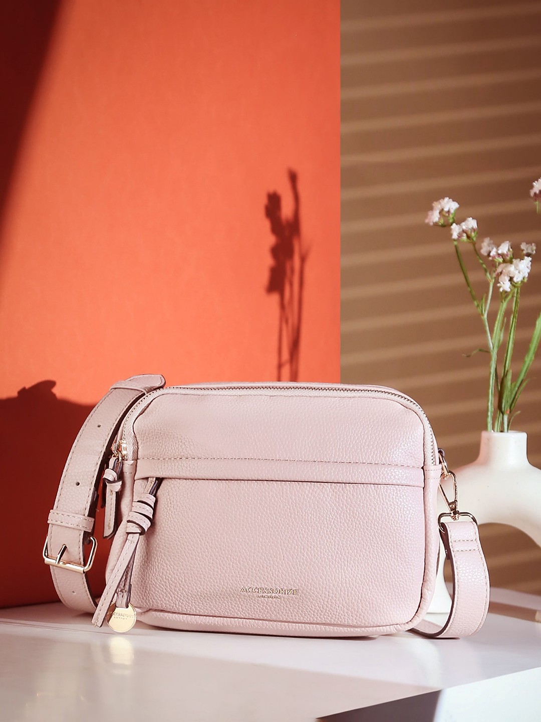 

Accessorize London Cross-Body Camera Bag, Pink