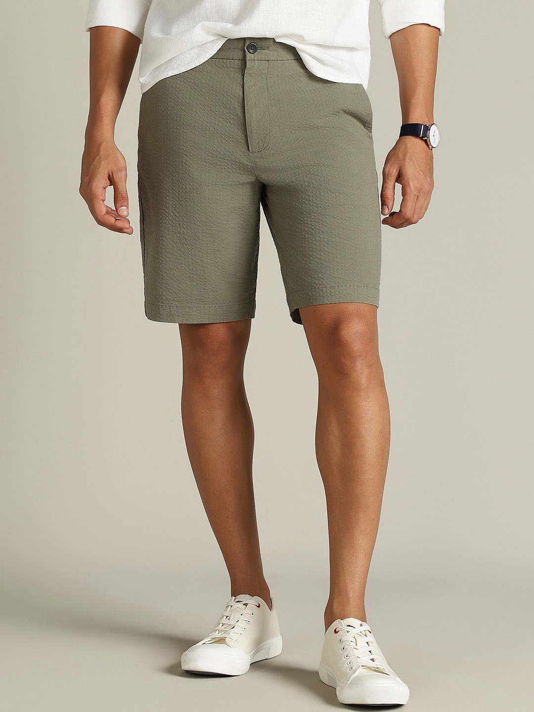 

Dockers Men Mid Rise Slim Fit Shorts, Green