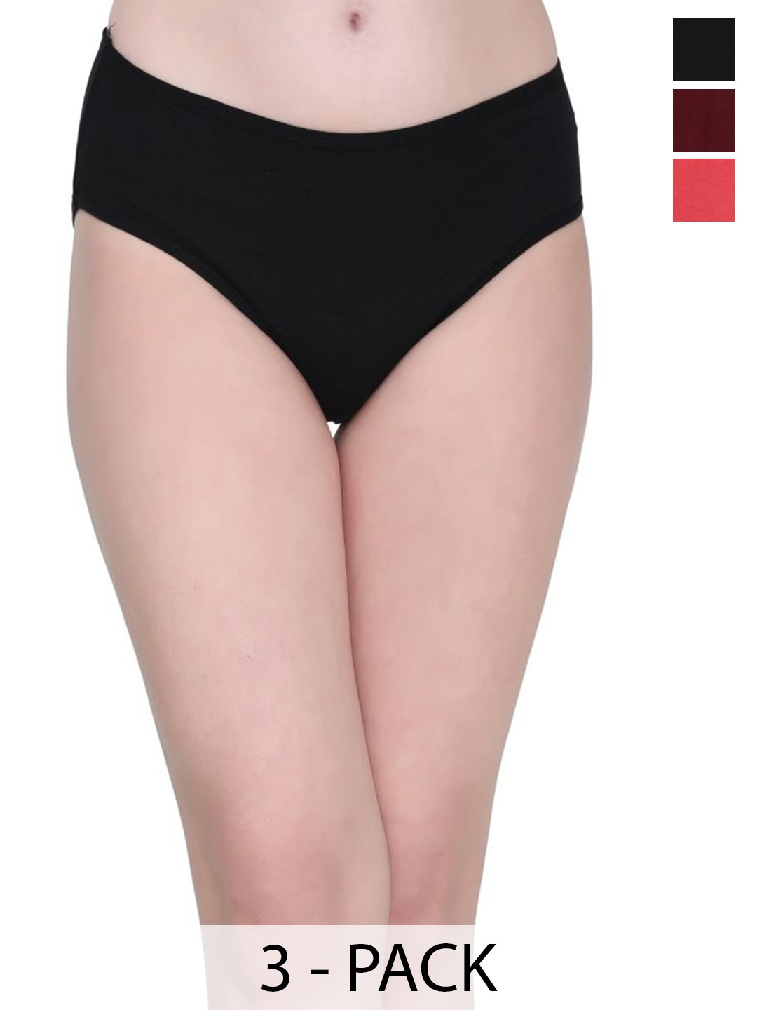 

Innocence Pack Of 3 Cotton Hipster Briefs, Pink