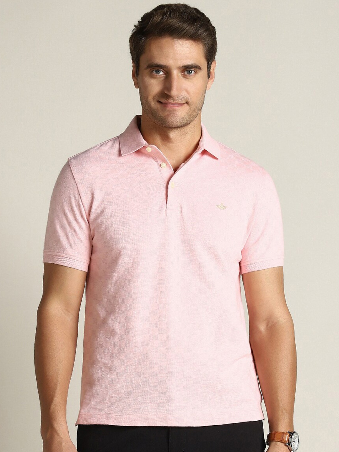 

Dockers Men Solid Polo Collar Classic Fit T-Shirt, Pink