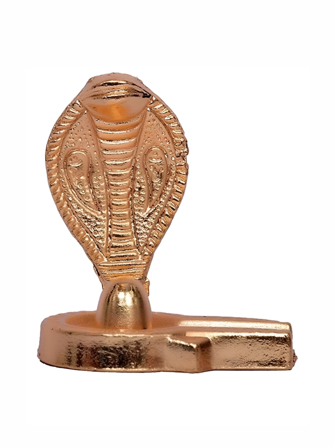 

Navyaksh Gold-Toned Brass Shivling Decorative Showpiece