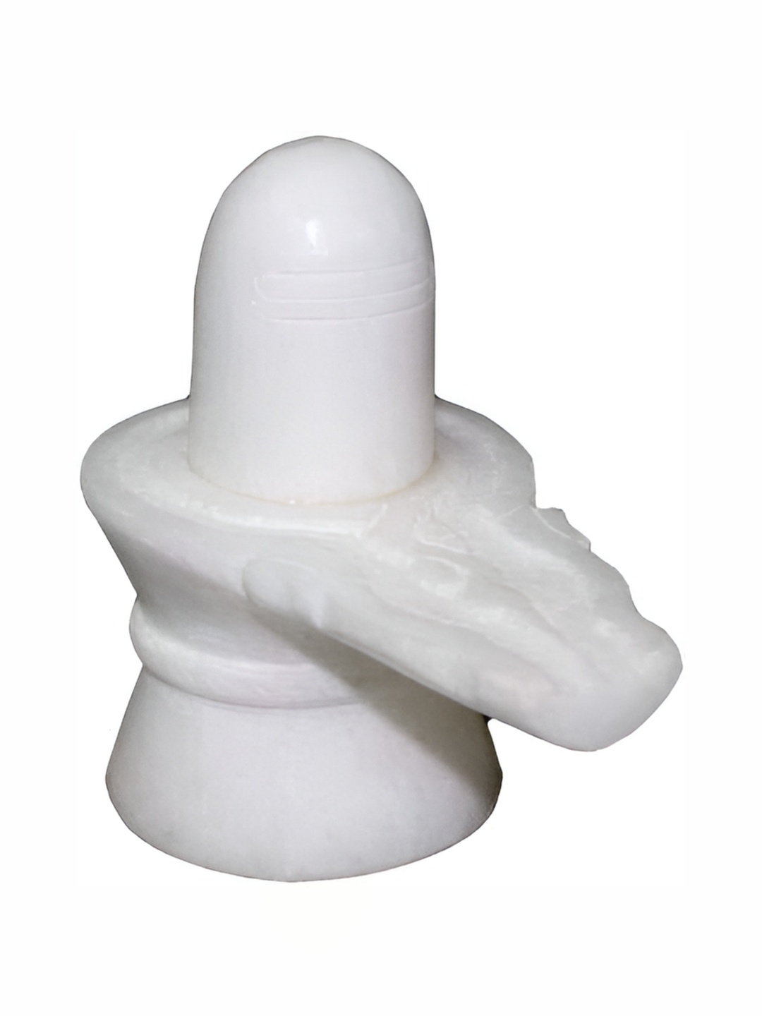 

Navyaksh White Religious Small Shivling Showpiece