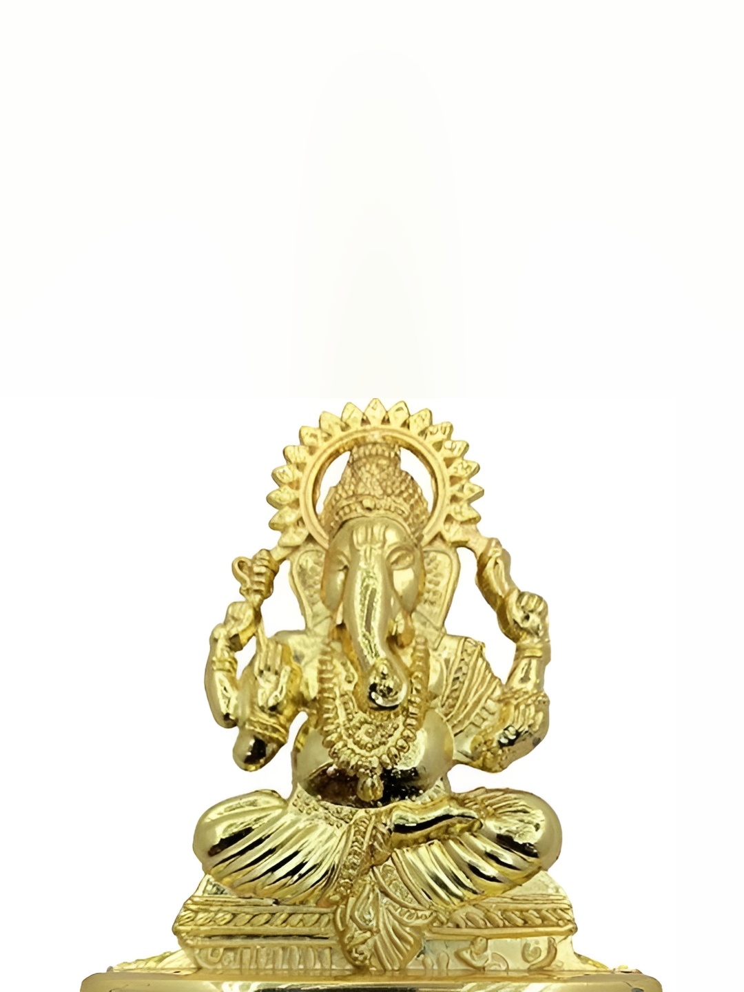 

Navyaksh Gold-Toned Ganesh ji Religious Idol Showpiece