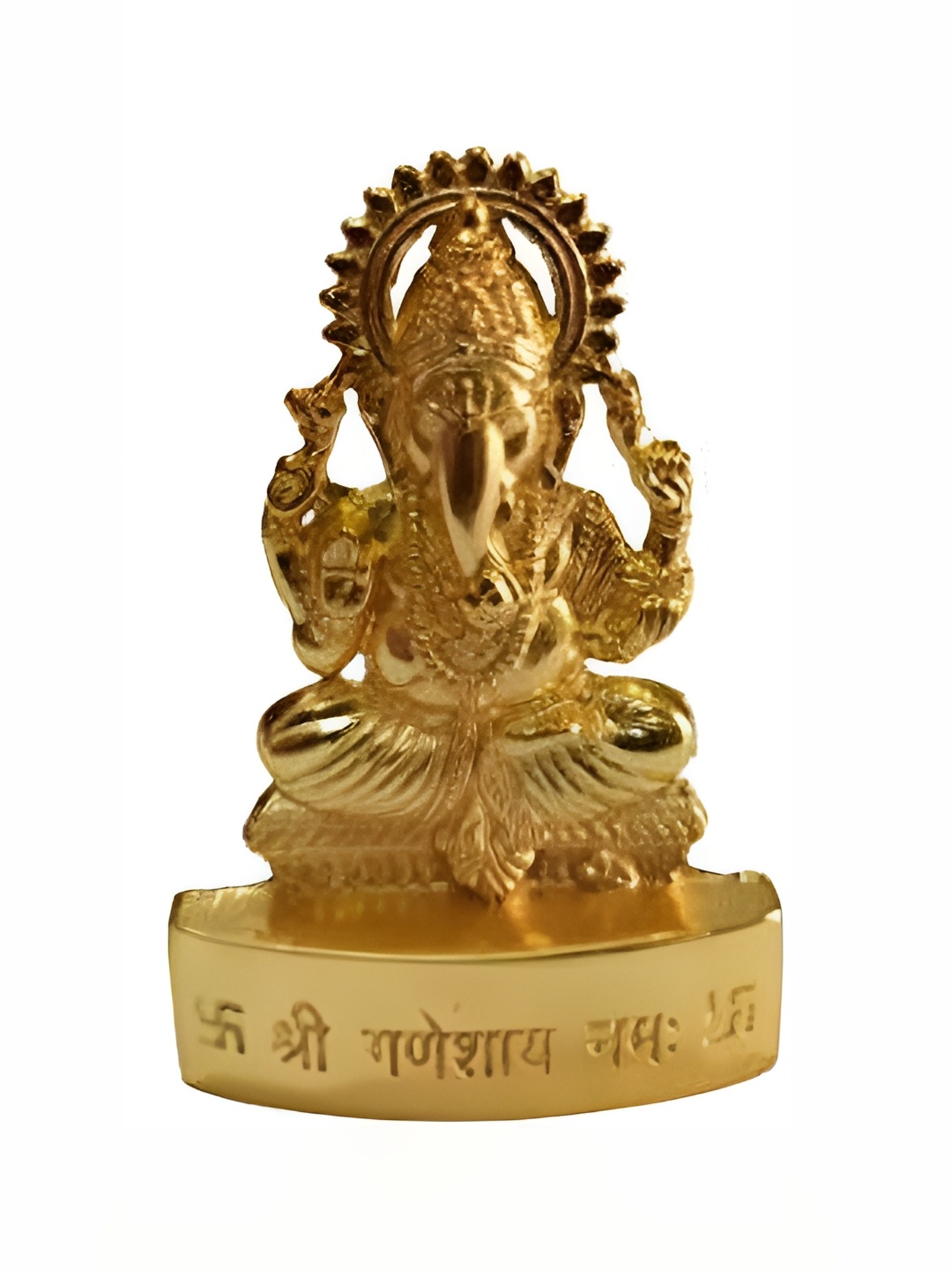 

Navyaksh Gold-Toned Lord Ganesh Religious Idol Showpiece