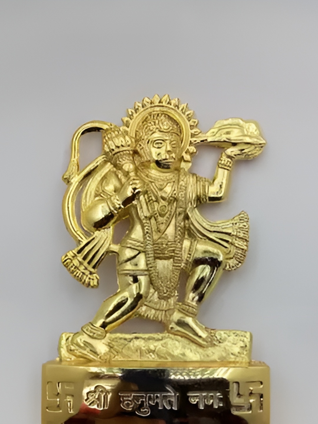 

Navyaksh Gold Toned Lord Hanuman Ji Religious Idol Showpiece