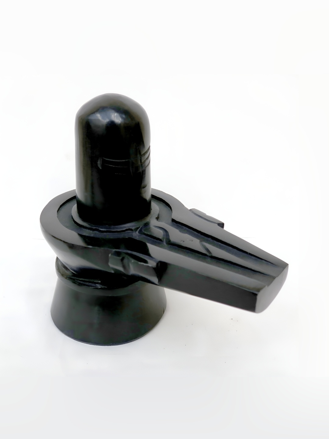 

Navyaksh Black Metal Shivling Decorative Showpiece