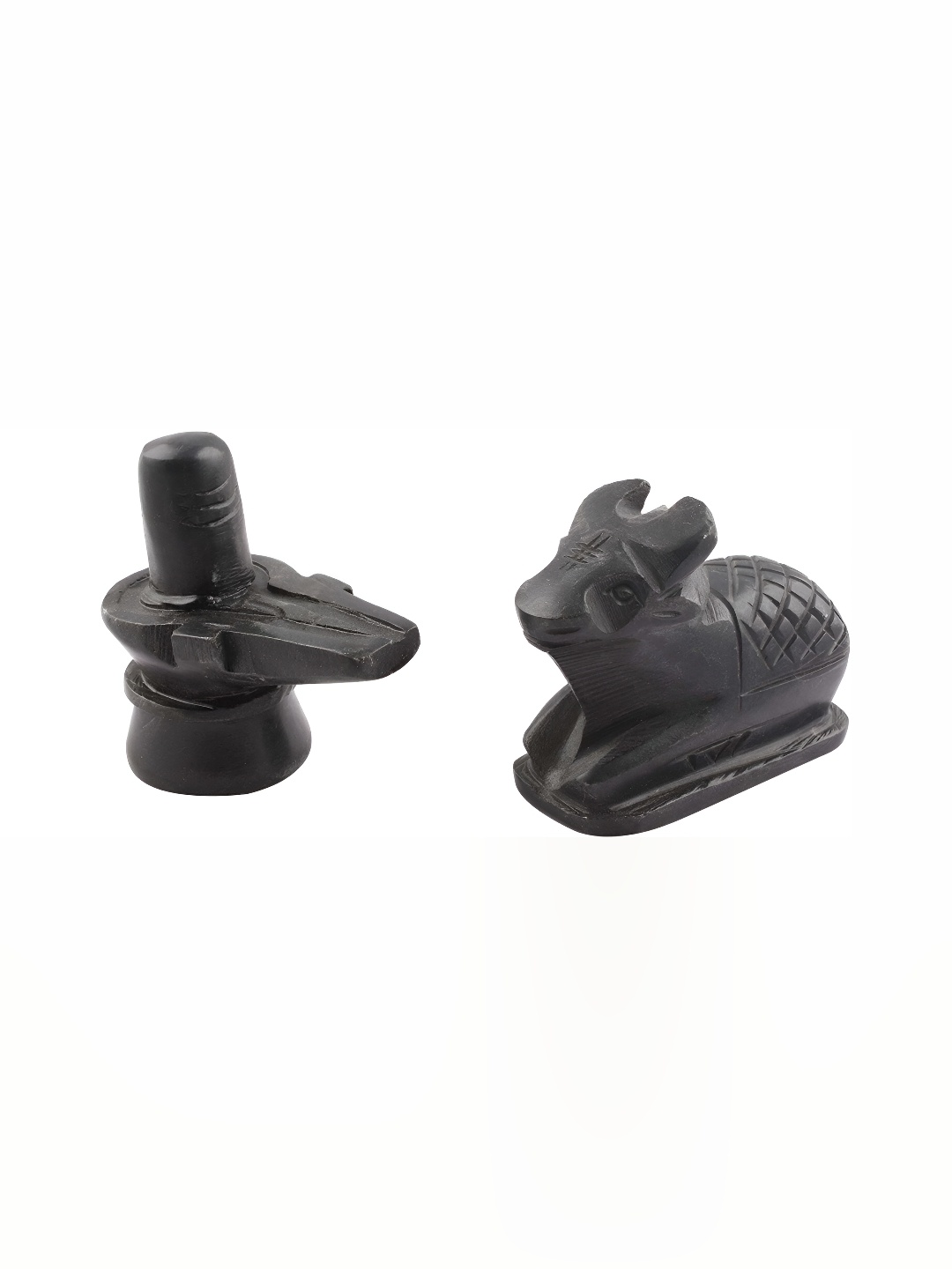 

Navyaksh Black Marble Shiv Ling With Nandi Showpiece