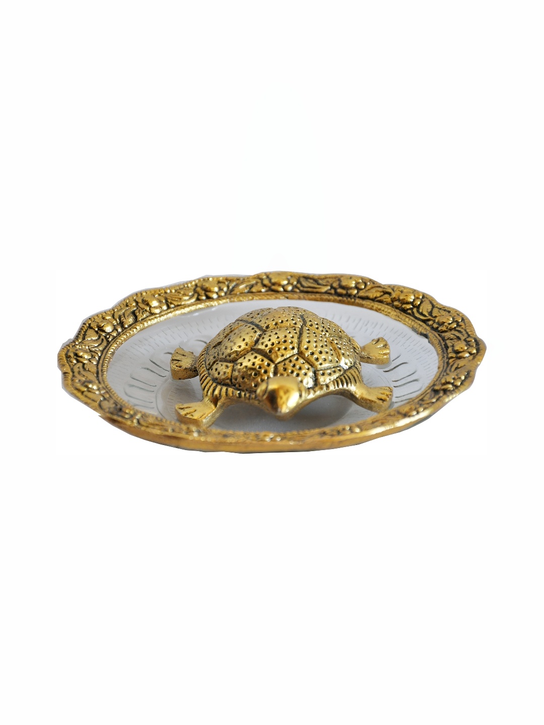 

Navyaksh Gold-Toned Brass Tortoise Showpiece
