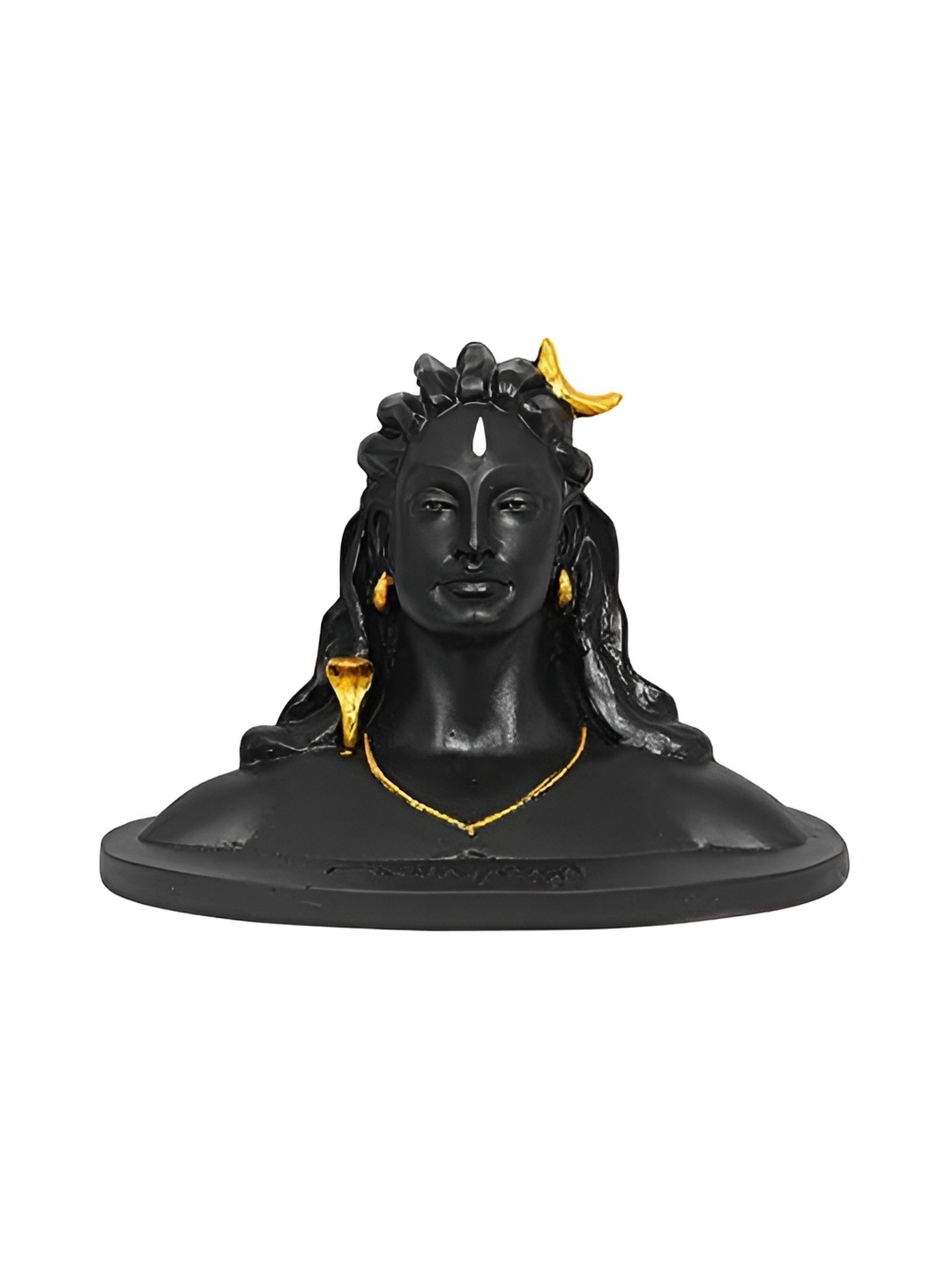 

Navyaksh Black & Gold Toned Religious Yogi Showpiece