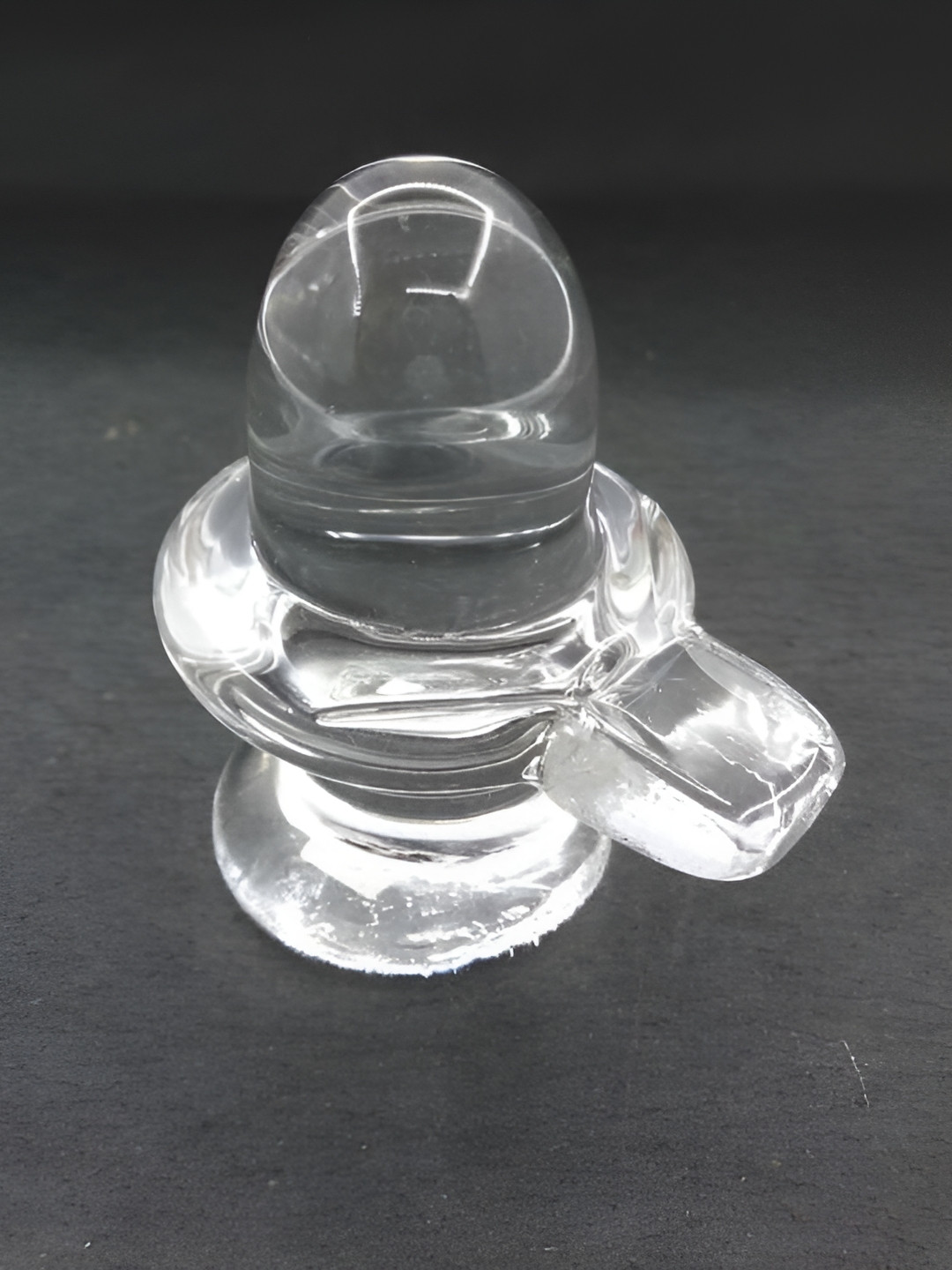 

Navyaksh White Crystal Shivling Showpiece