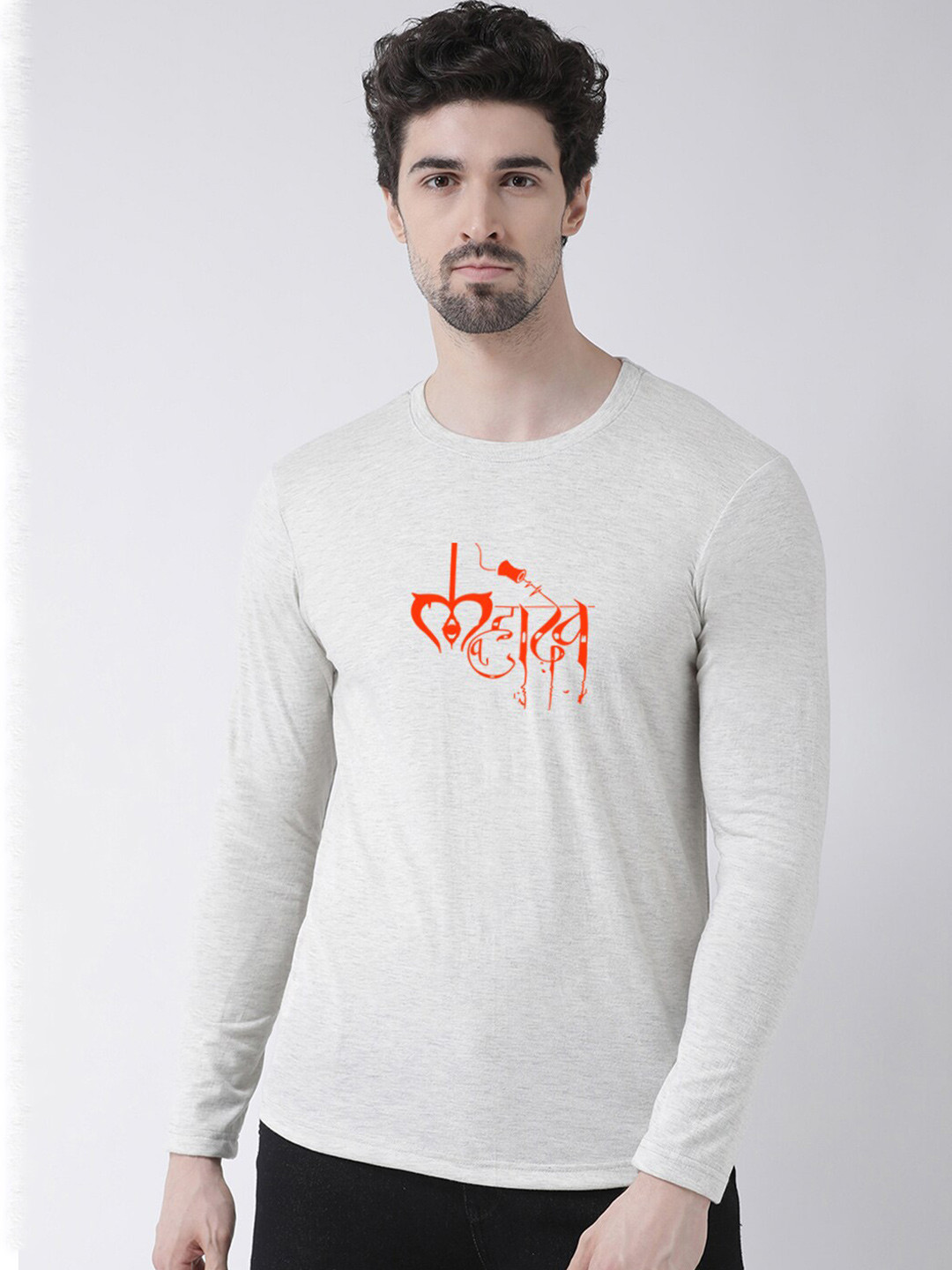 

Friskers Typography Printed Pure Cotton Slim Fit T-shirt, Grey