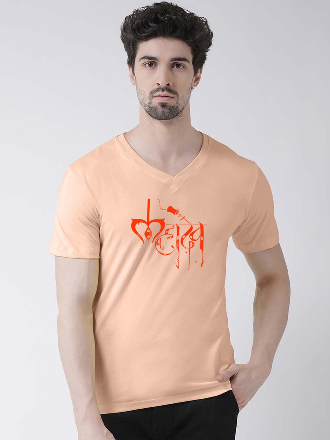 

Friskers Typography Printed Slim Fit Pure Cotton T-shirt, Coral