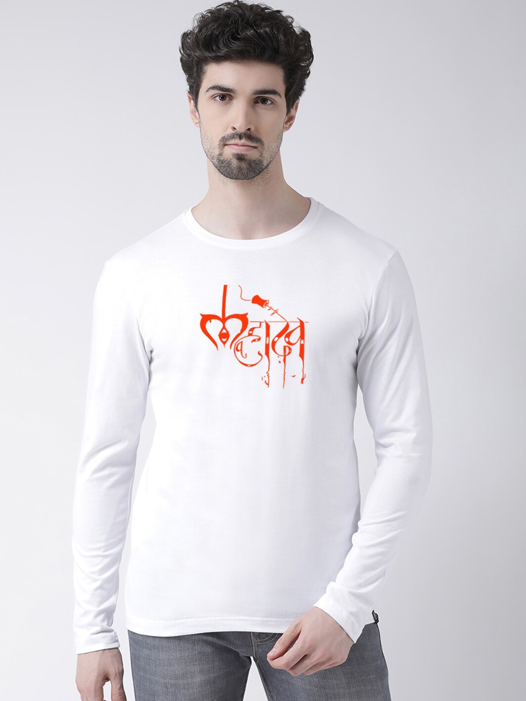 

Friskers Typography Printed Slim Fit Pure Cotton T-shirt, White
