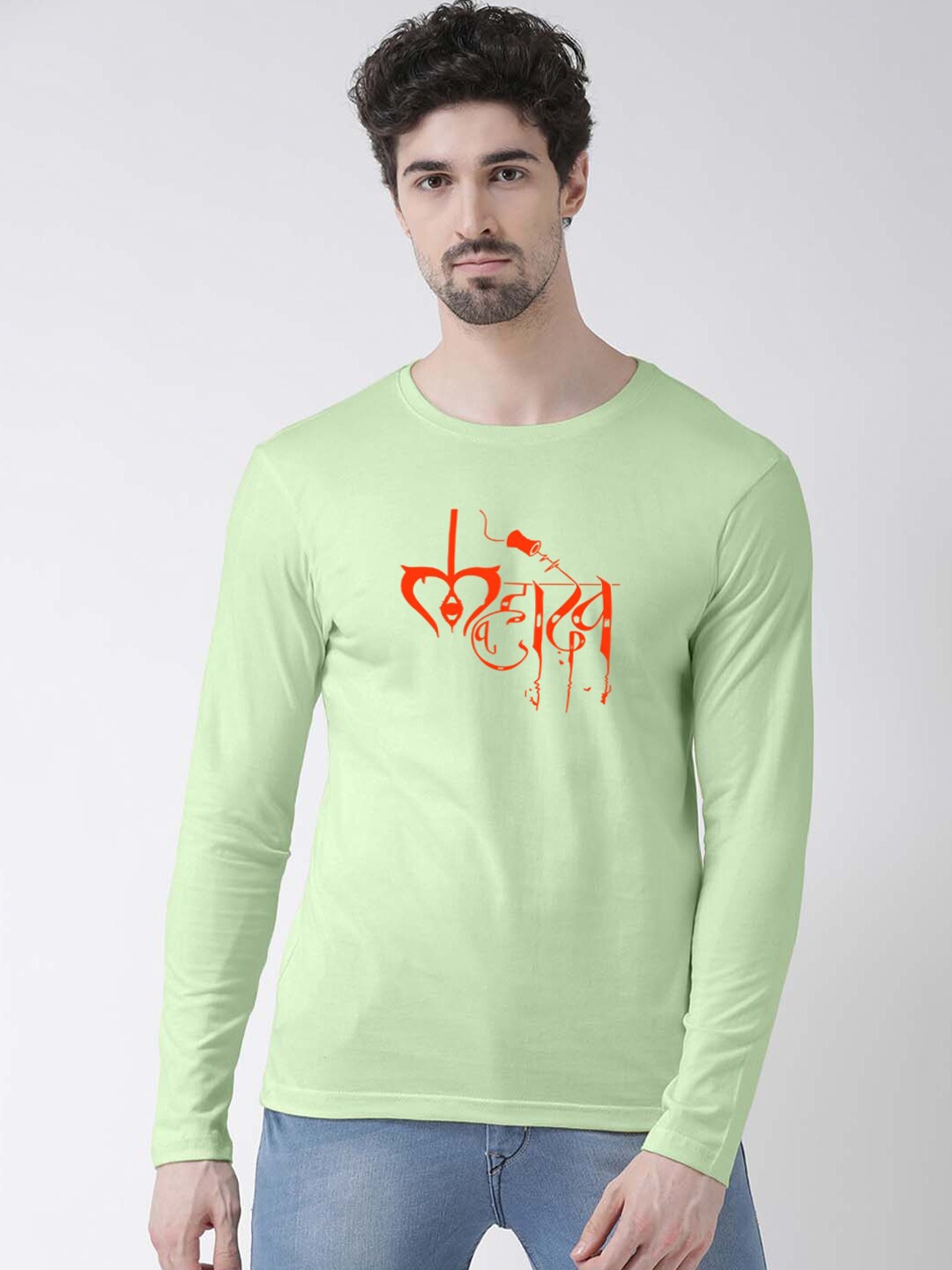 

Friskers Typography Printed Slim Fit Pure Cotton T-shirt, Sea green
