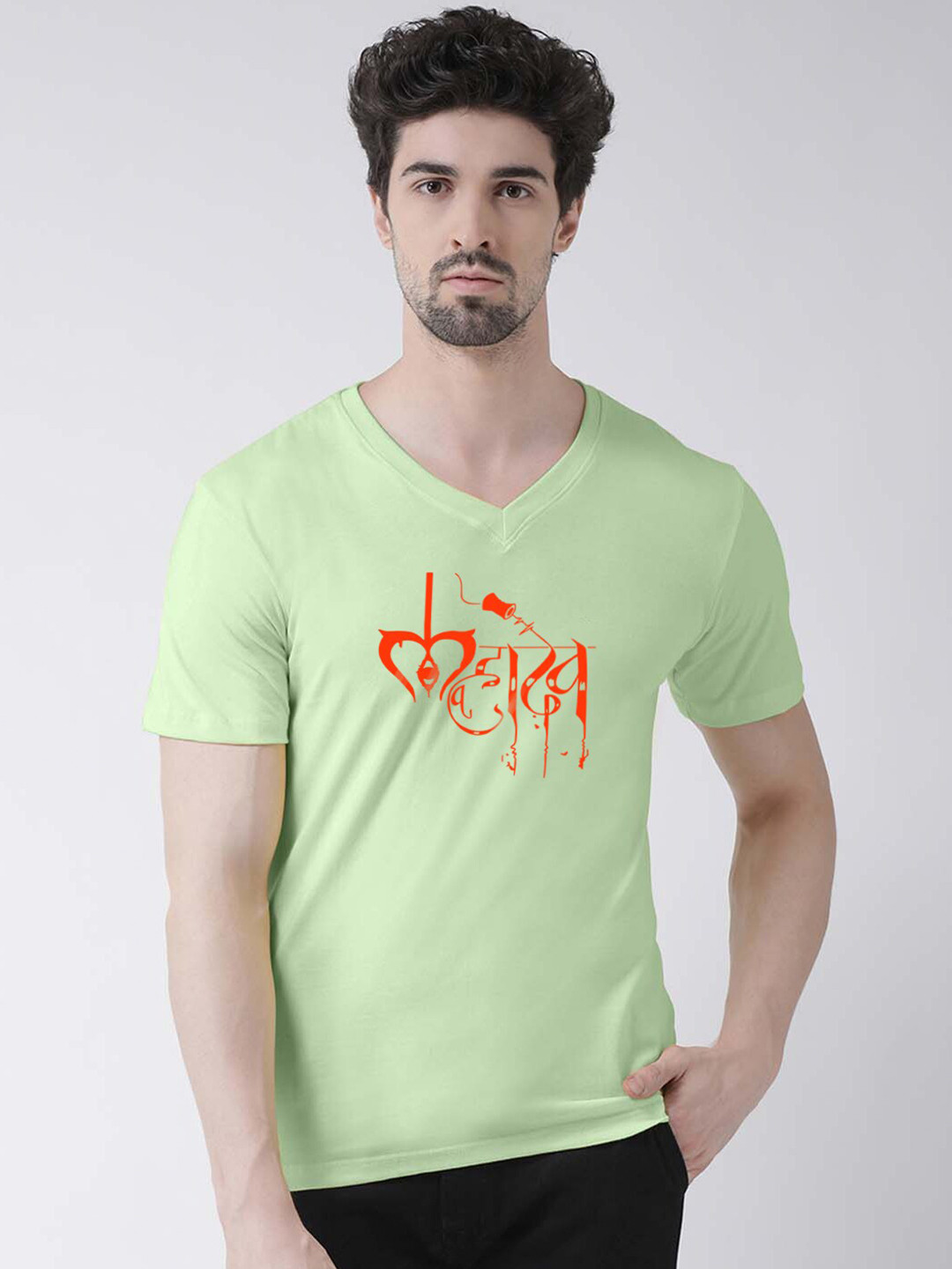 

Friskers Typography Printed Slim Fit Pure Cotton T-shirt, Sea green