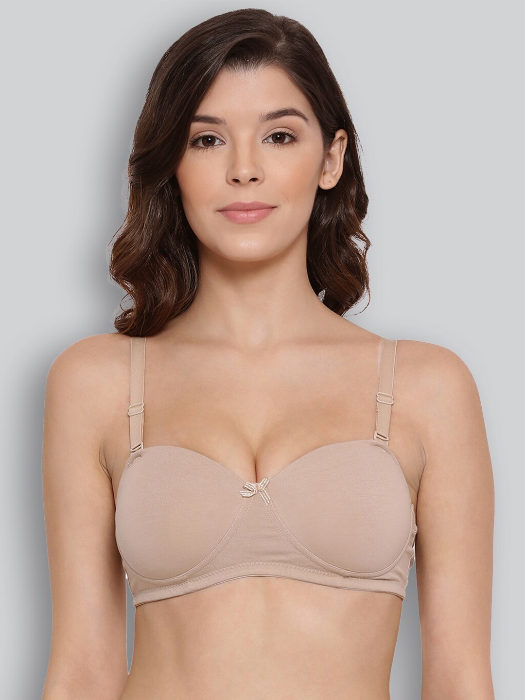 

LYRA Medium Coverage Lightly Padded Cotton Everyday Bra- All Day Comfort, Beige