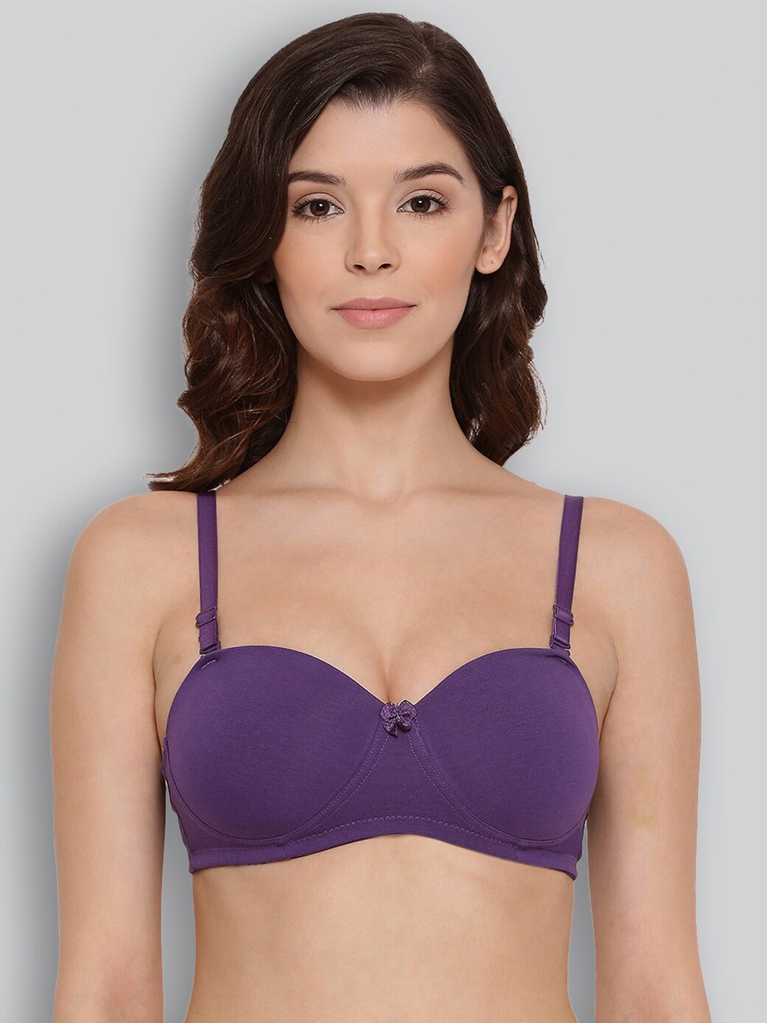 

LYRA Lightly Padded Wrinkle free cups Cotton Everyday Bra With All Day Comfort, Violet
