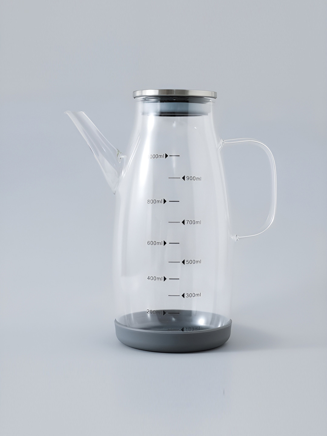 

The Better Home Grey Glass Glass Oil Bottle Dispenser with Lid 1 Ltr