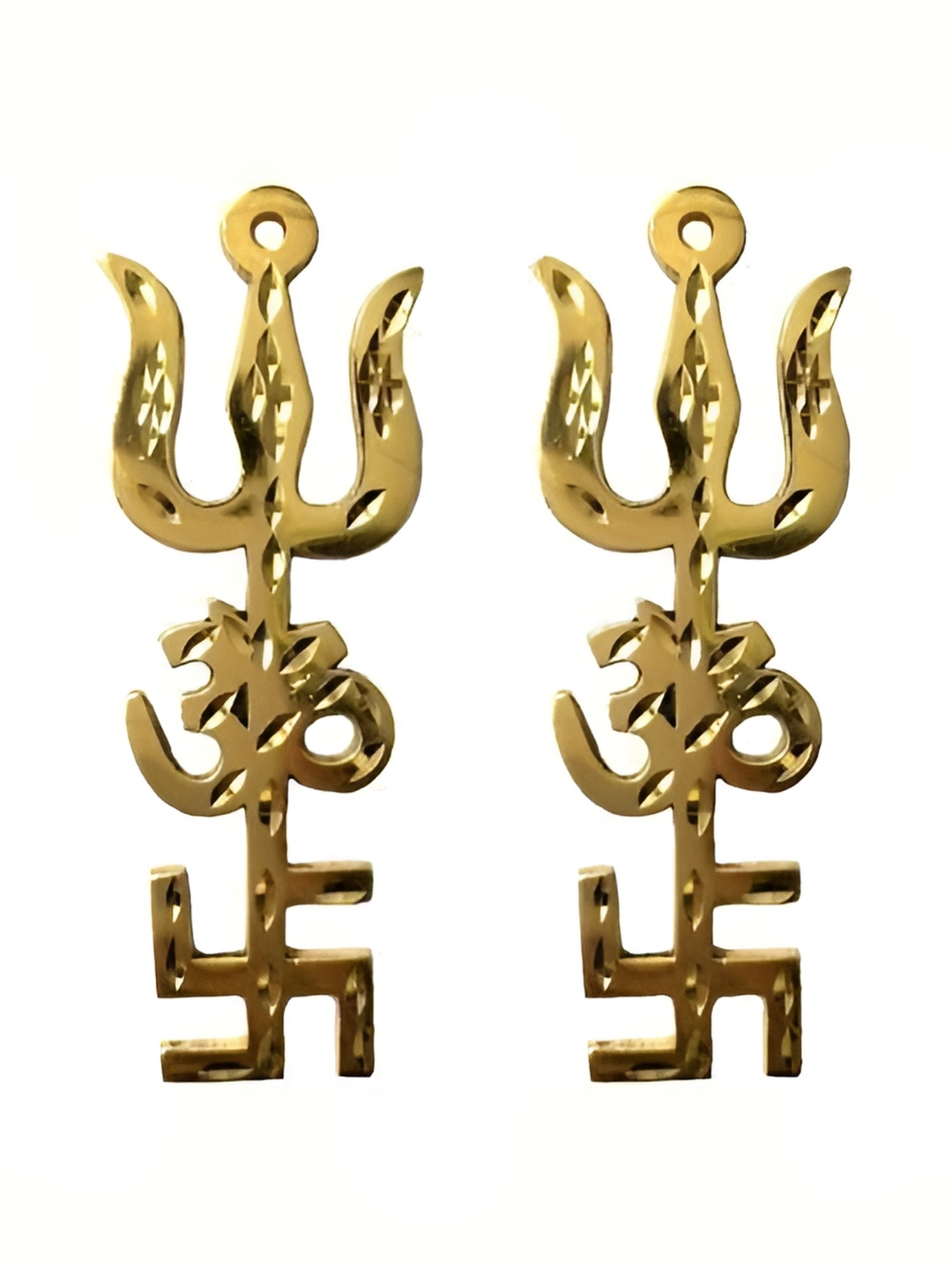 

Navyaksh Gold Toned 2 Pieces Trishul Religious Showpieces