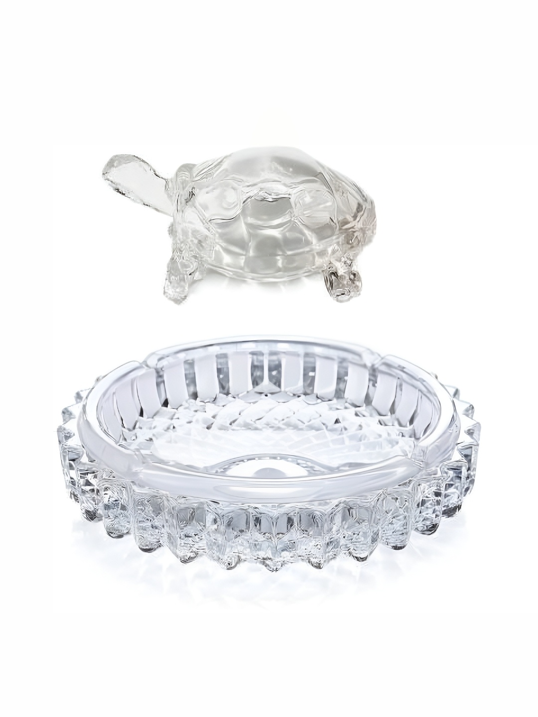 

Navyaksh White Crystal Turtle Showpiece