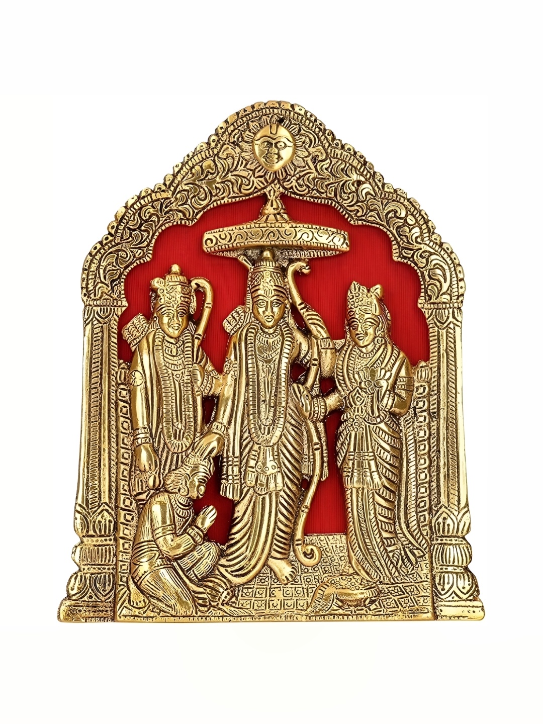 

Navyaksh Gold-Toned Metal Ram Darbar Showpiece