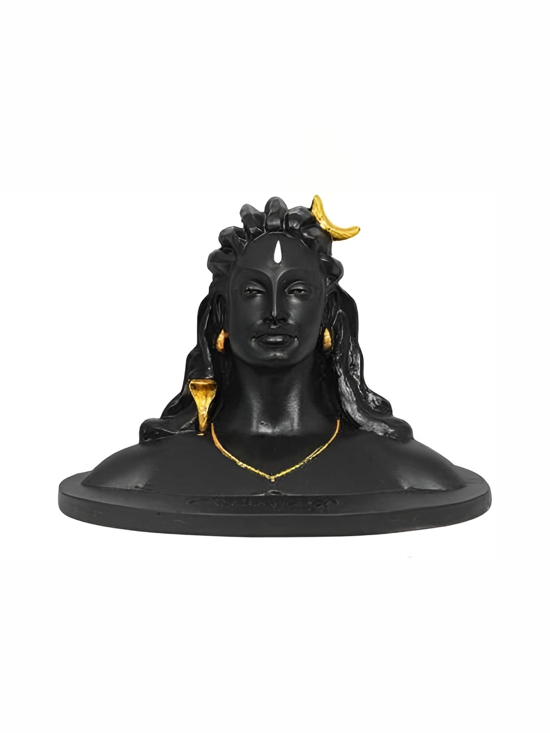 

Navyaksh Black & Gold Toned Adiyogi Shiva Religious Idol Showpiece