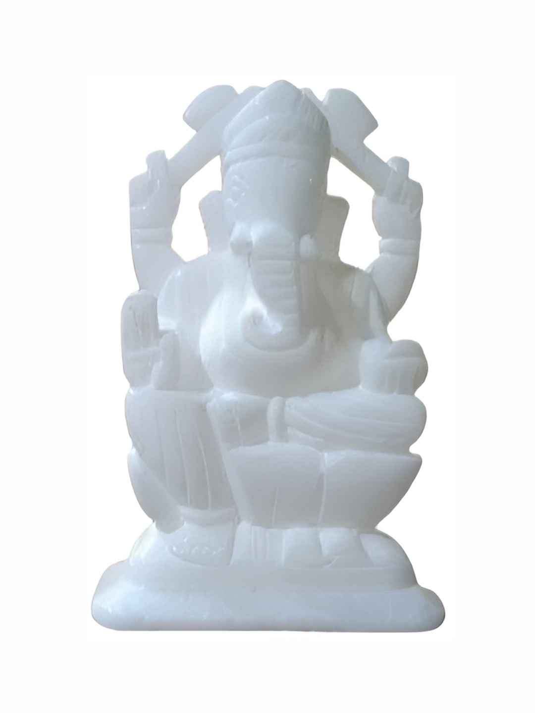 

Navyaksh White Lord Ganesha Religious Idol Showpiece