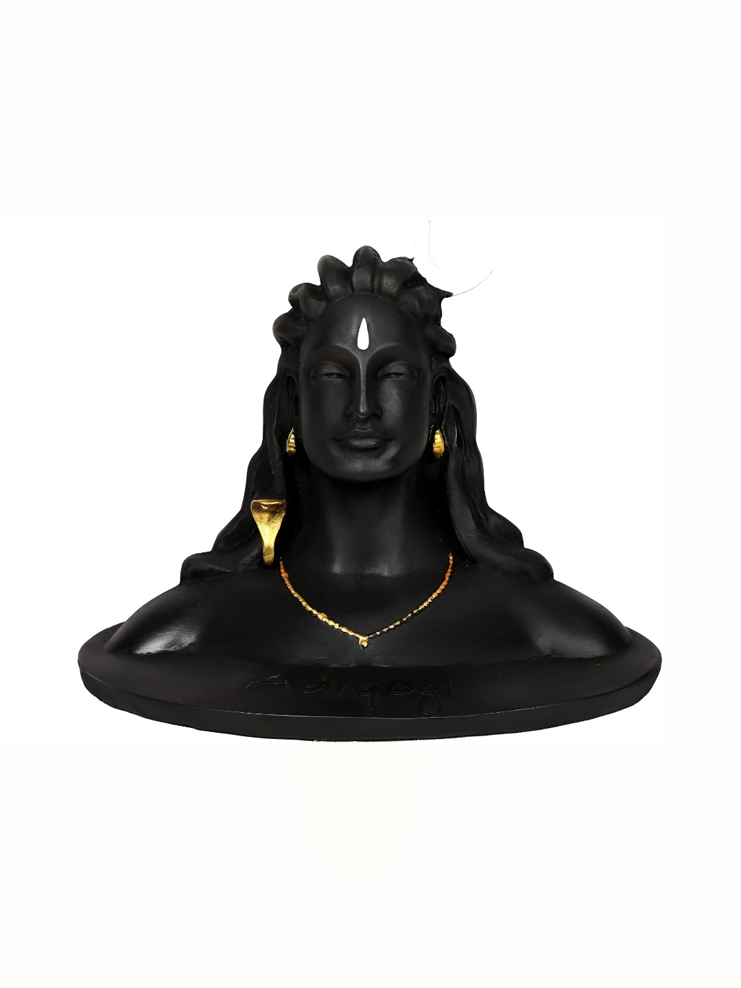 

Navyaksh Black & Gold Toned Adiyogi Shiva Religious Idol Showpiece