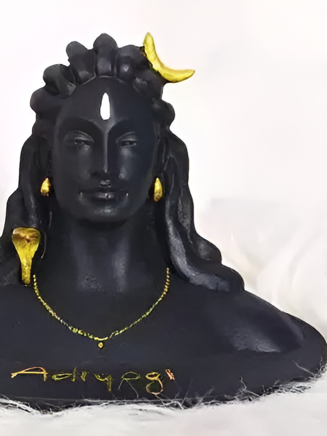 

Navyaksh Black & Gold Toned Adiyogi Shiva Religious Idol Showpiece