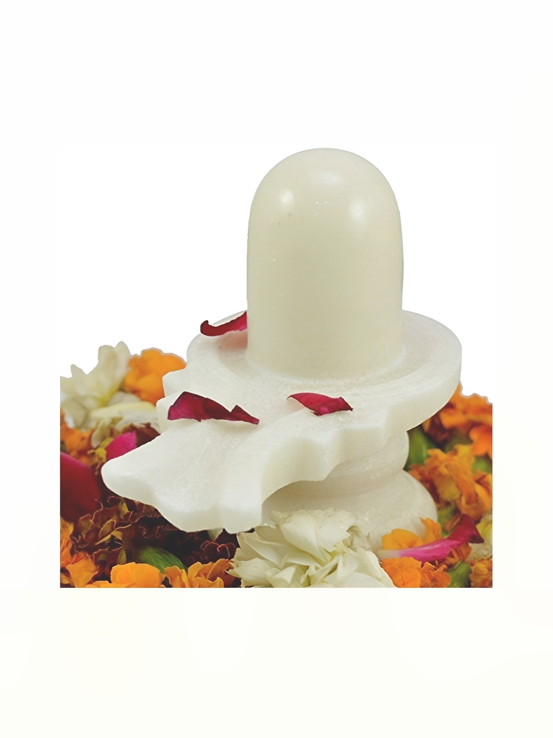 

Navyaksh White Marble Shivling Showpiece