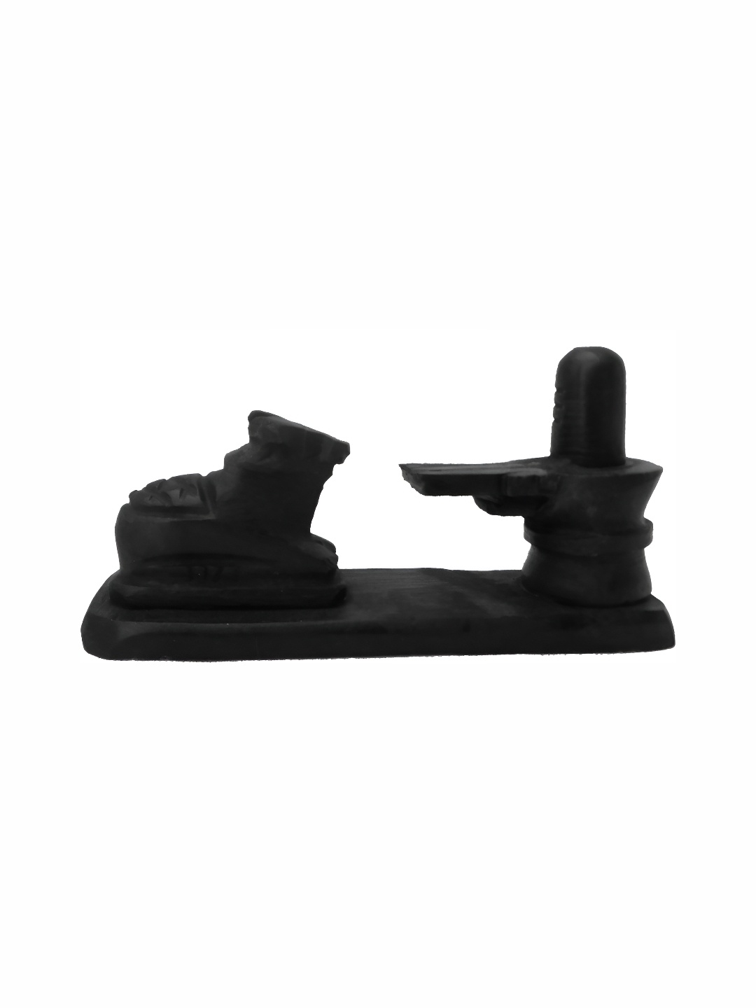 

Navyaksh Black Shivling With Nandi Religious Idol Showpiece