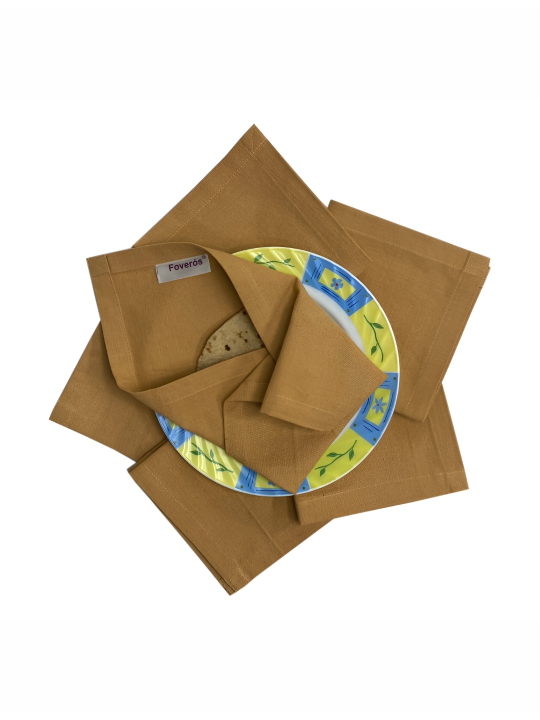 

FOVEROS 6-Pcs Mustard-Yellow Cotton Table Napkins