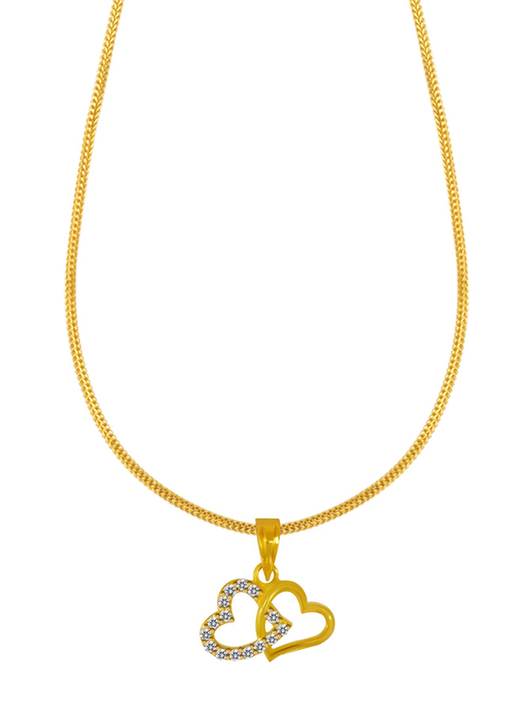 

BHIMA 22K Hallmark 916 Purity Yellow Gold Moulding Love Stone Pendant